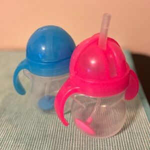2 pack Munchkin click lock weighted straw trainer sippy cup